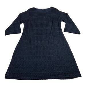 Sharagano Round Neck Lace A-Line Dress Size 16W Knee Length Party Minimalist